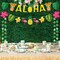 Hawaiian Aloha Party Decorations - Gold Glittery Aloha Banner for Hawaii Tropical Luau Themed Party Supplies